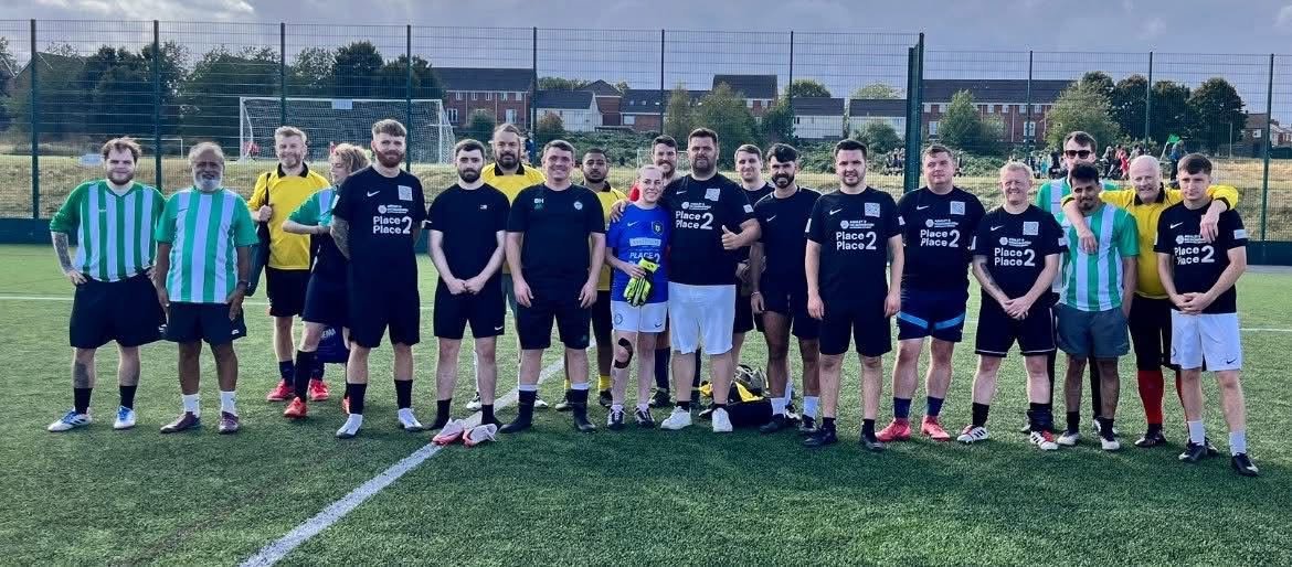 Manchester Football Therapy players on the pitch